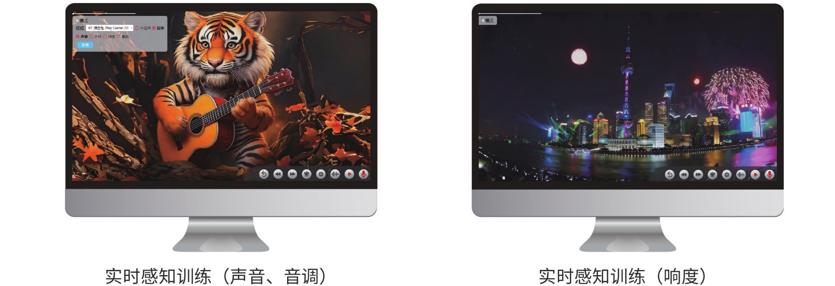实时声音、音调和响度感知训练